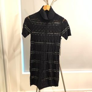 Lovers + Friends Sexy Black Slim Knit Dress